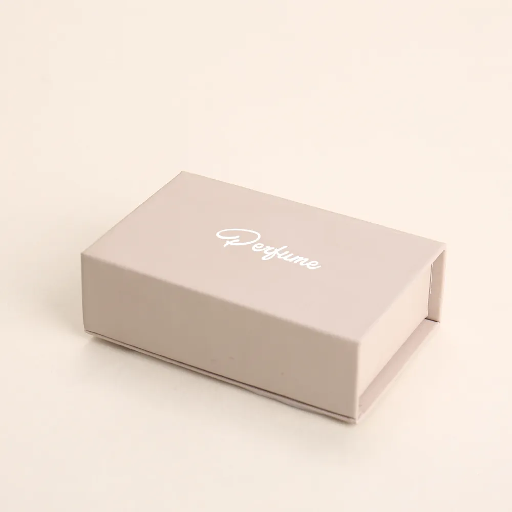 Beige Magnetic Flip-Top Perfume Box