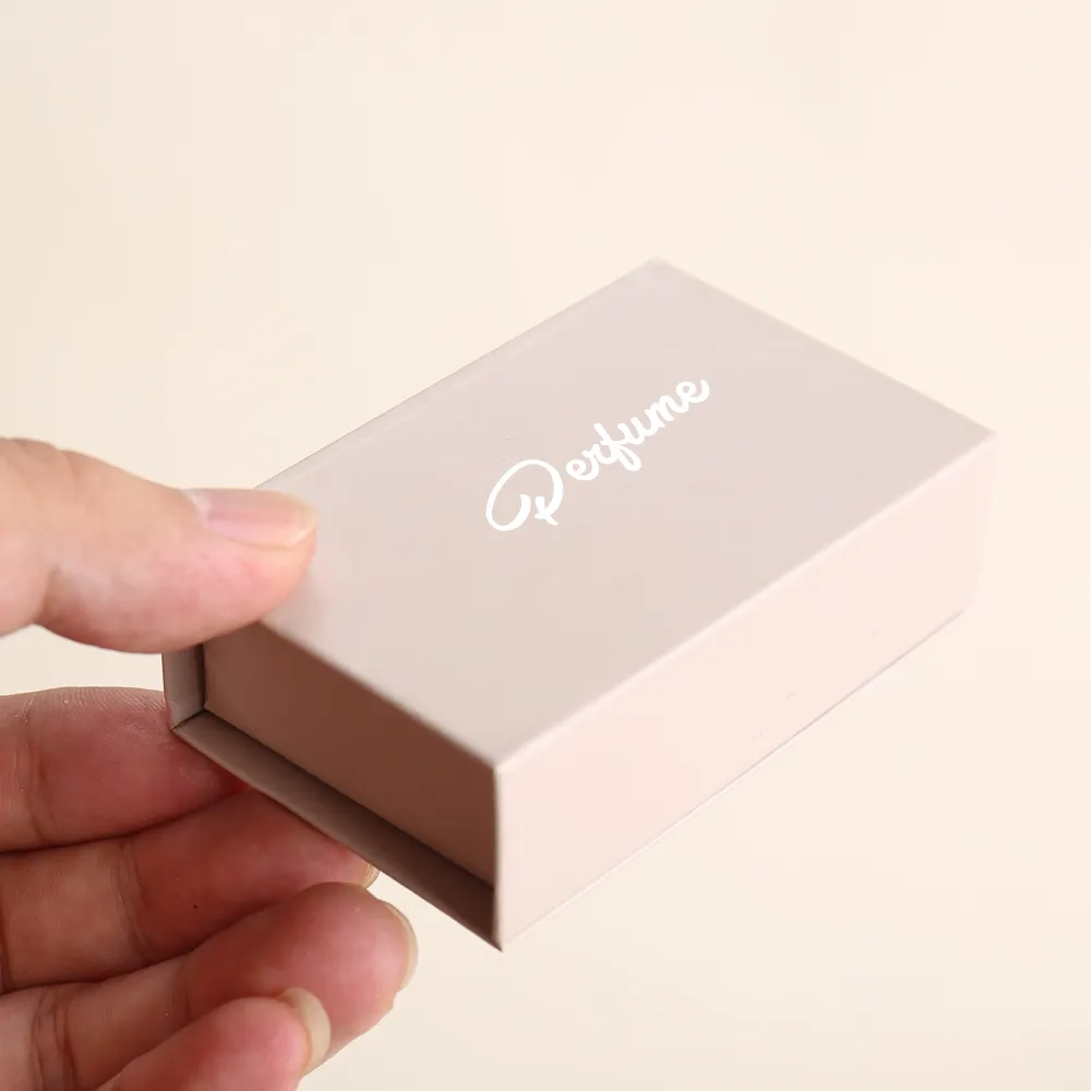 Beige Magnetic Flip-Top Perfume Box - alternate view