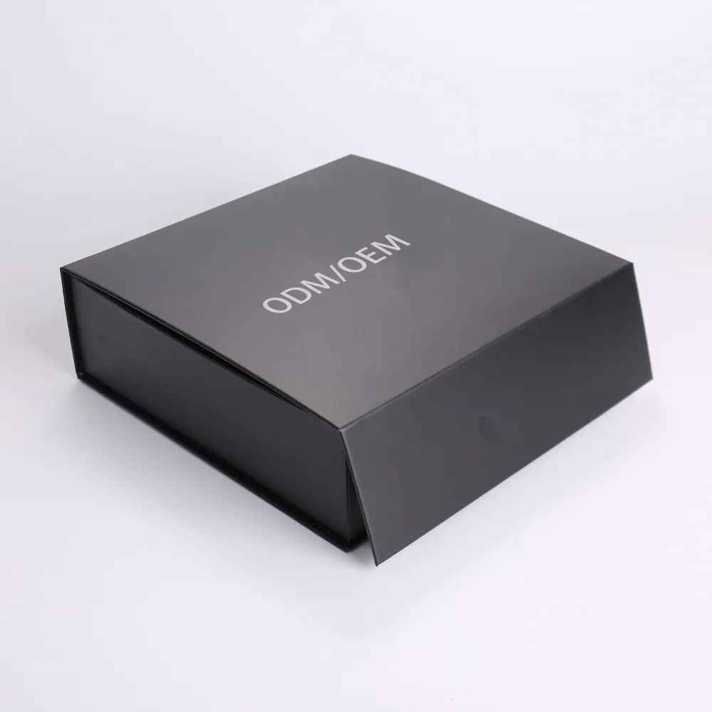 Black Magnetic Flip-Top Rigid Box