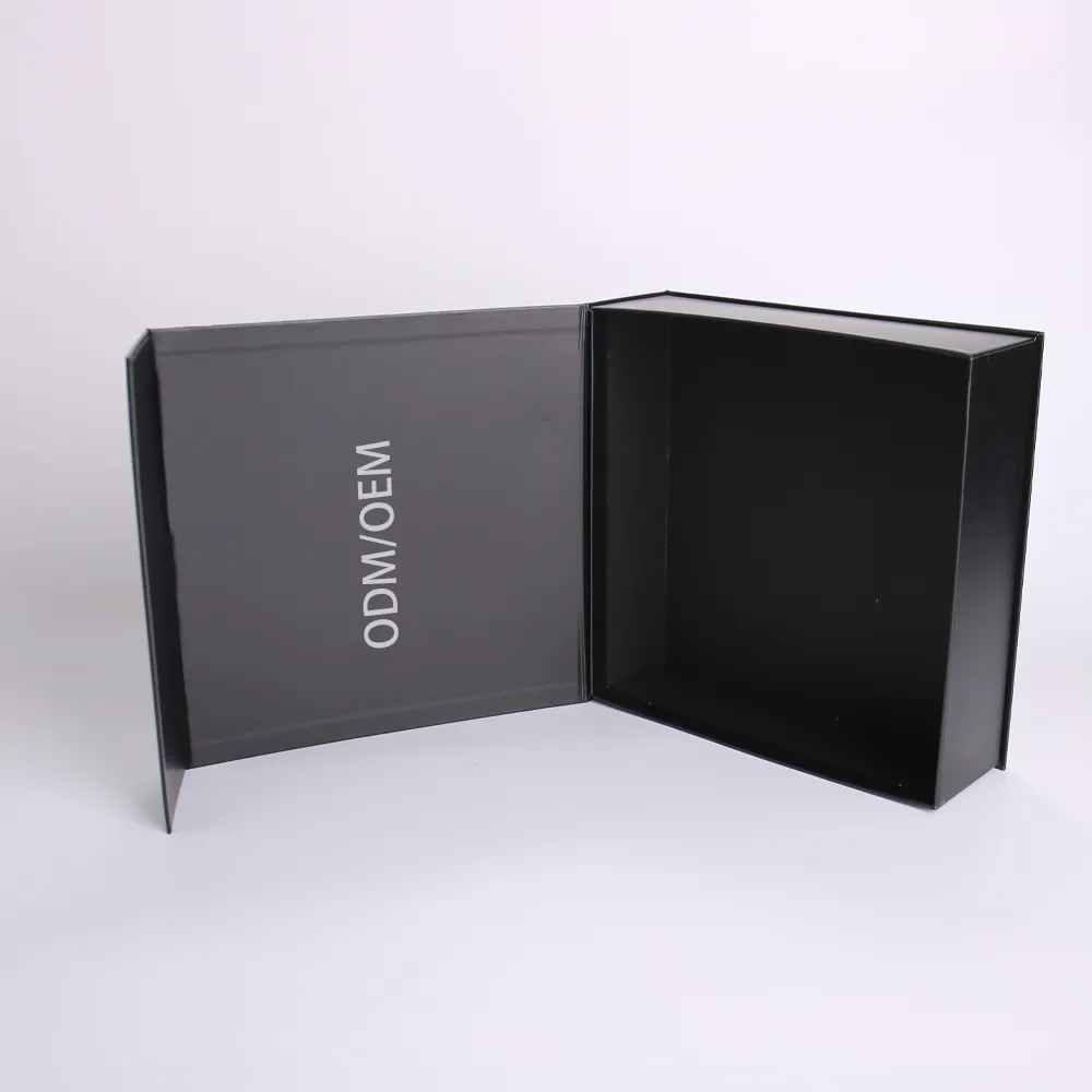 Black Magnetic Flip-Top Rigid Box - alternate view
