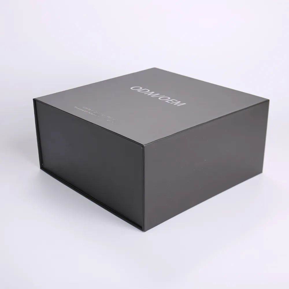 Black Matte Foldable Magnetic Gift Box - alternate view